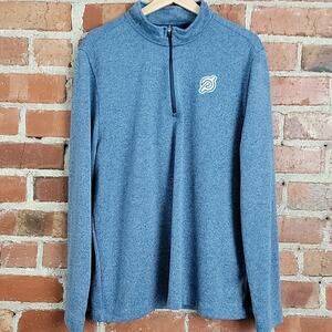 Peloton x Rhone Men's Quarter Zip‎ Knit Pullover Long Sleeve Blue Sweater XL